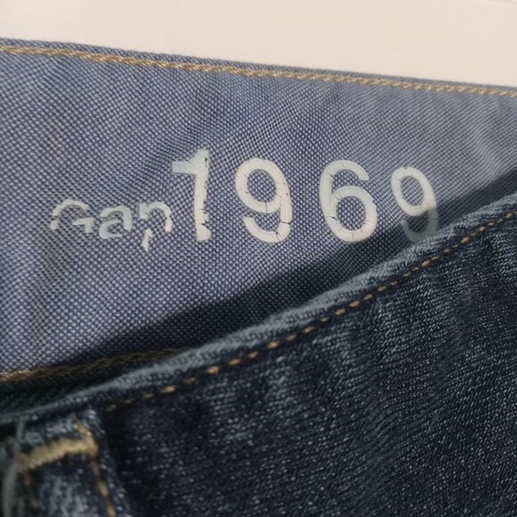 Gap 1969 Women's Perfect Boot Double Button Jeans Size 30/10a Dark - Picture 7 of 8